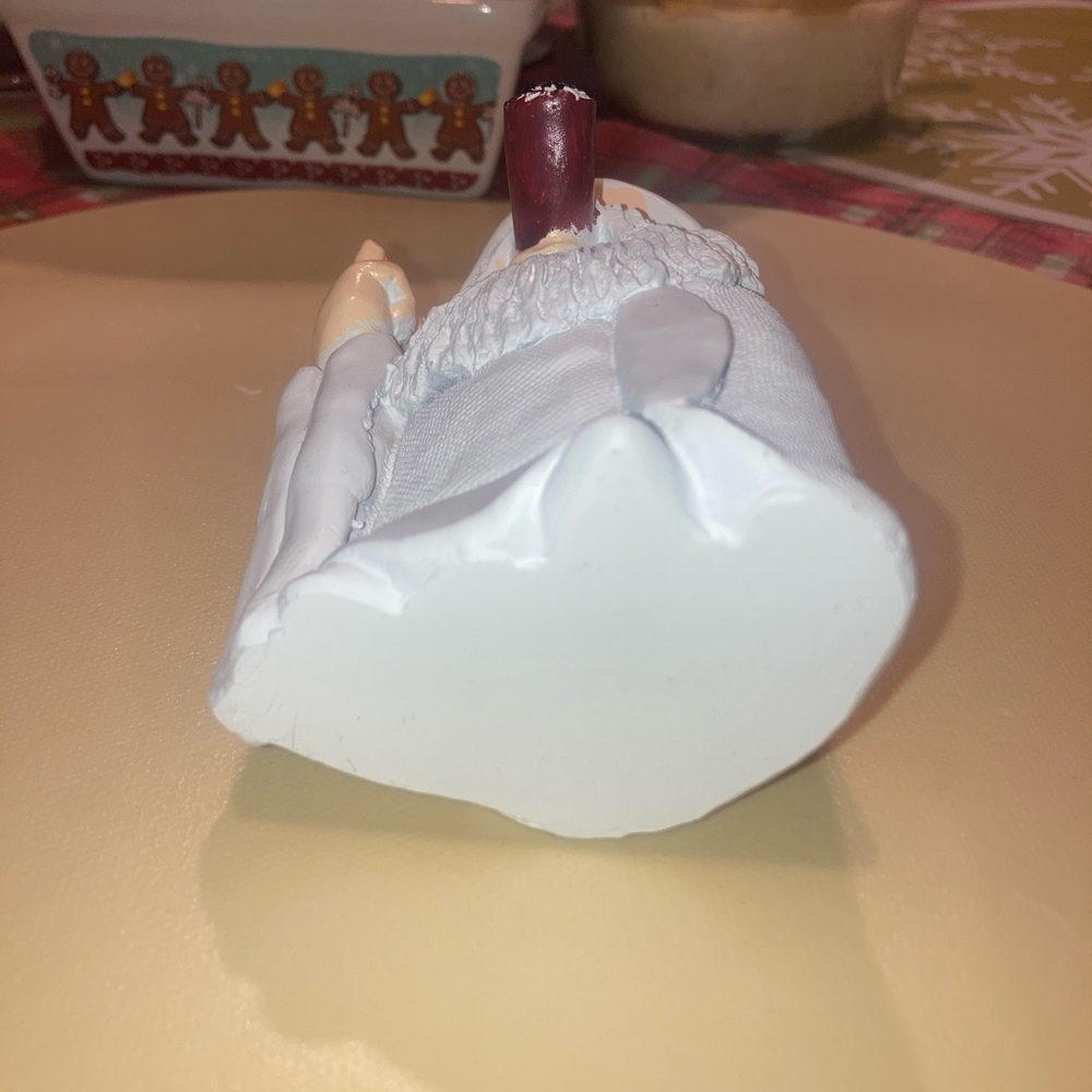 White Ceramic Gnome Figurine - Picture 6 of 6